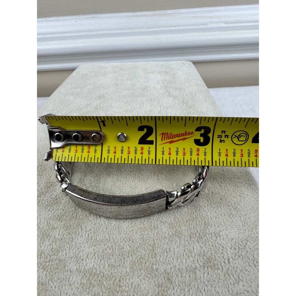 Vintage Speidel ID Bracelet Secret Locket Expansion Band Silver Tone Sweetheart - Picture 6 of 7